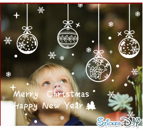 Transparent wall sticker สติ๊กเกอร์ติดผนัง โมบาย Teddy gift (กว้าง110cm.xสูง68cm.)