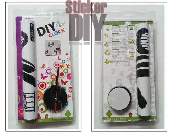 Wall clock sticker สติ๊กเกอร์นาฬิกาติดผนัง Lovely Kitchen (กว้าง46cm.xสูง48cm.)