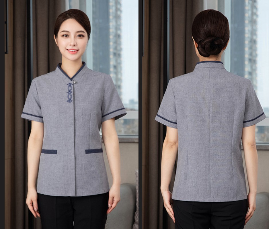 ชุดพนักงานทำความสะอาดห้องพักโรงแรม ชุดแม่บ้าน ชุดเบลบอย เสื้อแม่บ้าน