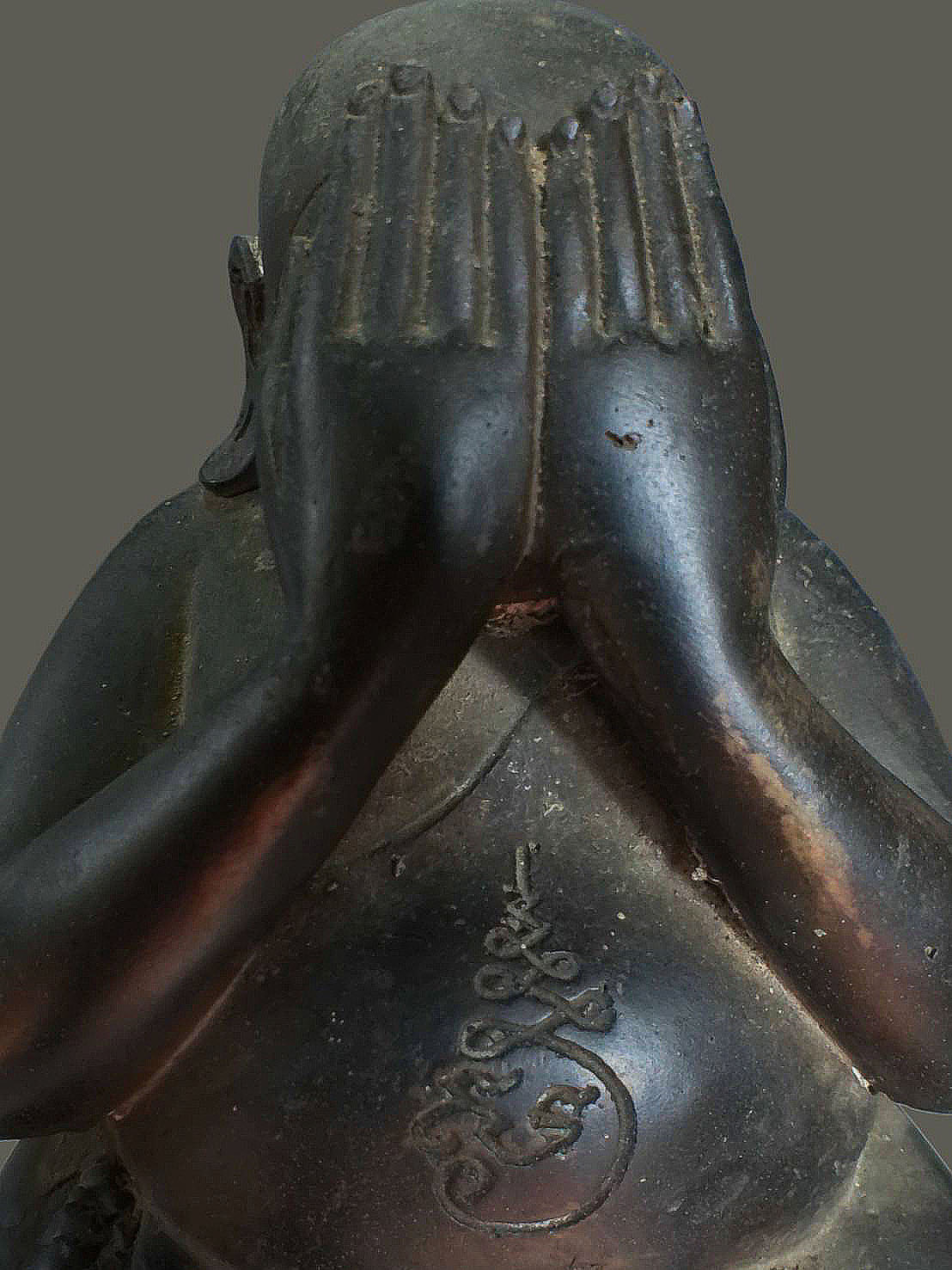 พระบูชาพระปิดตา มหาลาภรวยไม่เลิก วัดปรกฯ อ.อัมพวา จ.สมุทรสงคราม ปี2537 เนื้อทองเหลือง ขนาดสูง 8 นิ้ว กว้าง 6 นิ้ว