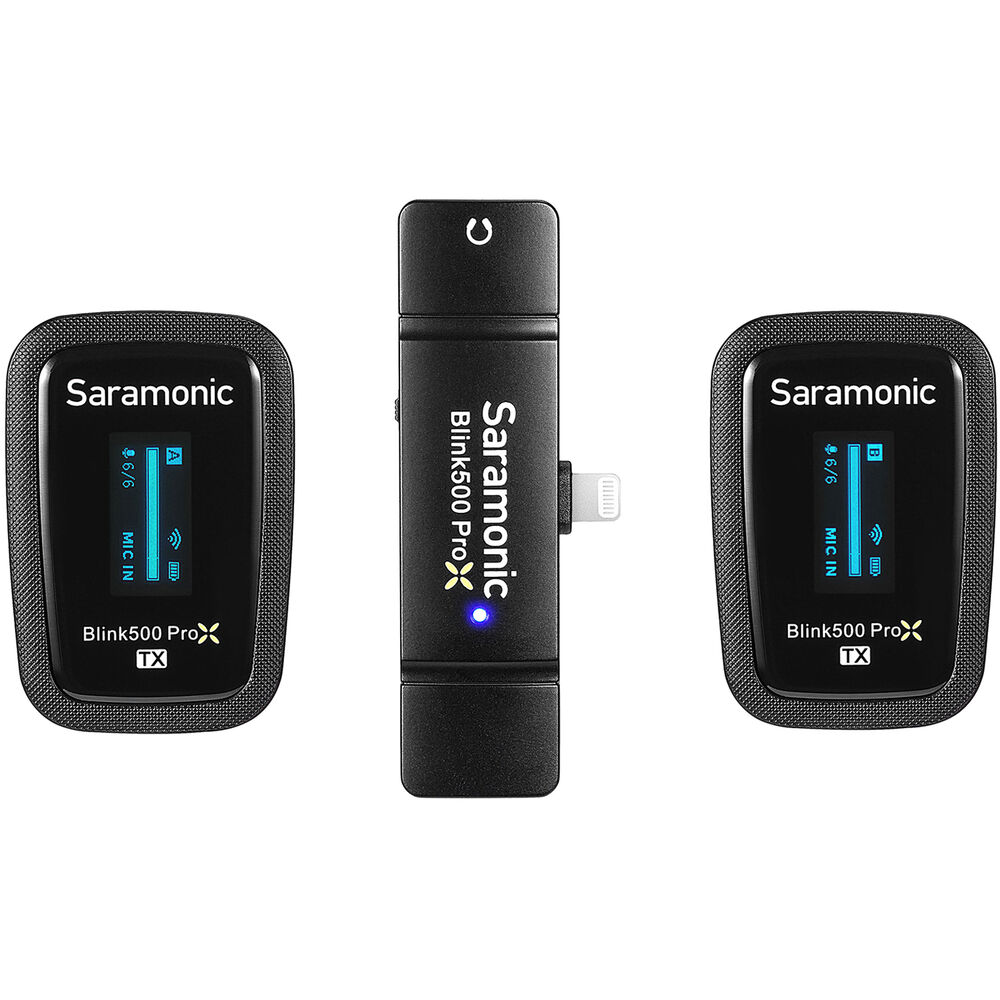 Saramonic Blink500 ProX B4 *ของแท้รับประกัน 2ปี* ไมค์ไร้สายหนีบปกเสื้อ 2 Person (Lightning) Digital Wireless Lavalier Microphone System