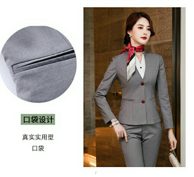 ชุดพนักงานต้อนรับ รีเซฟชั่นโรงแรมห้าดาว ชุดสูท