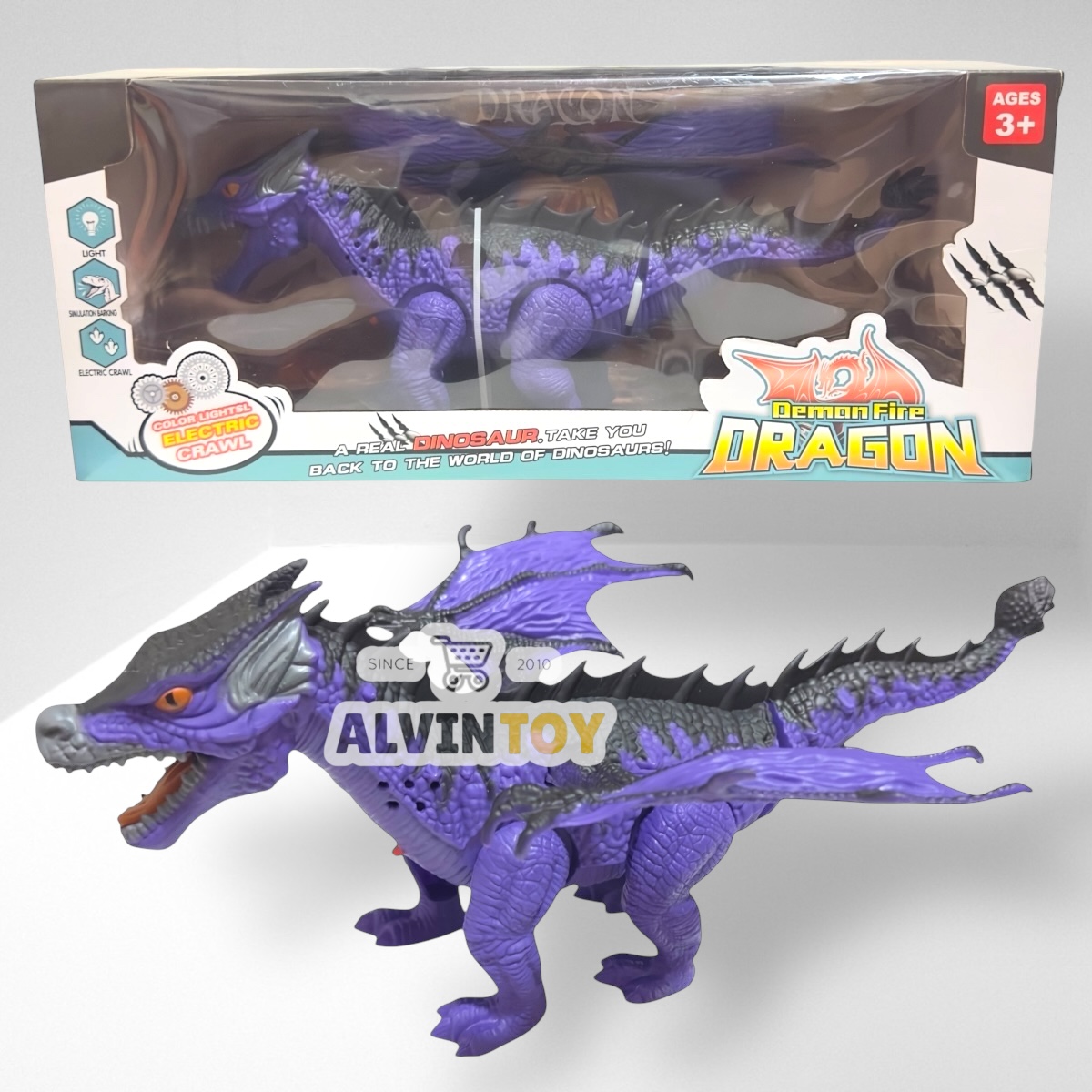 Demon Fire Dragons ของเล่น มังกร เดินได้ มีเสียง มีไฟ