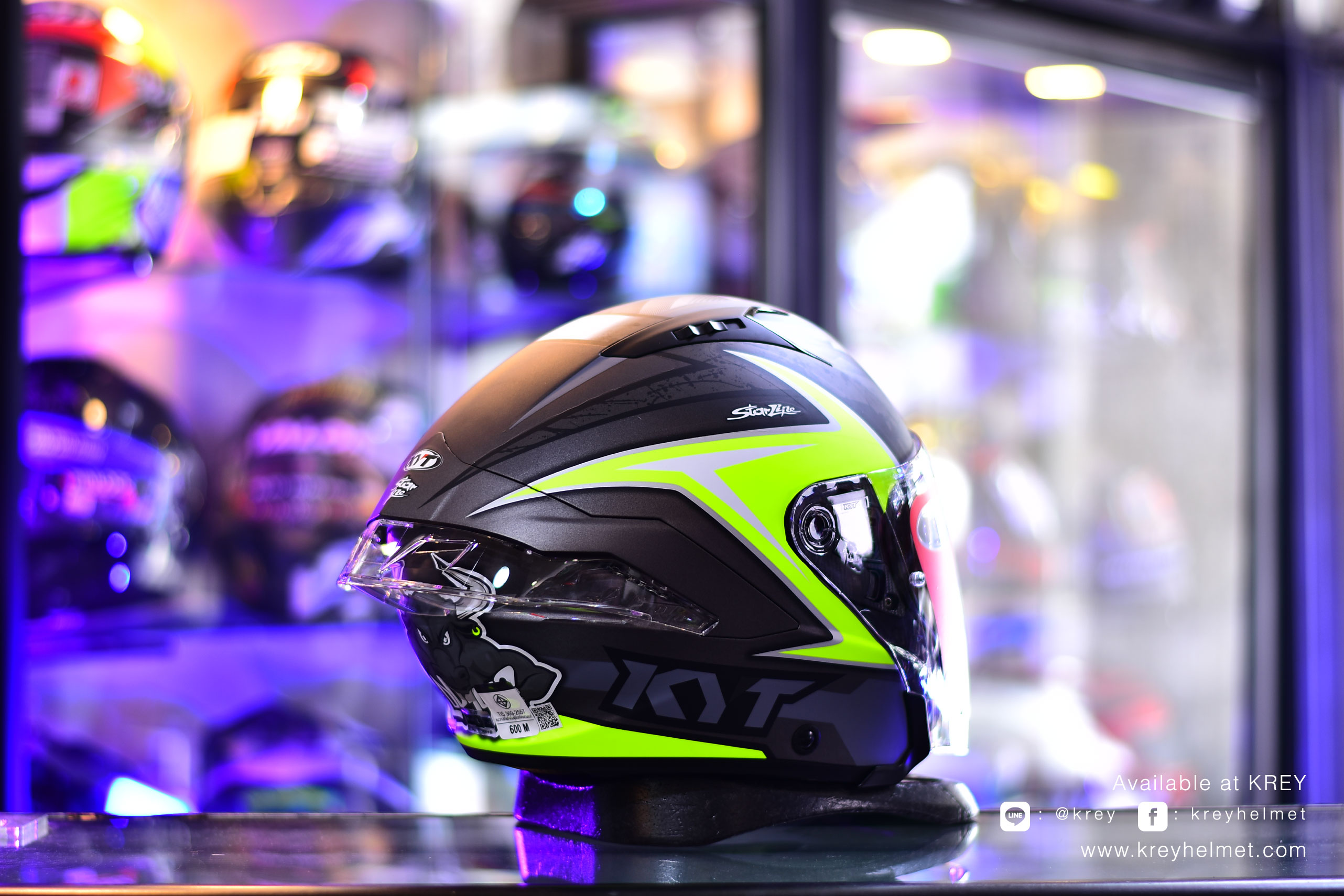 KYT model NF-J Attitude Matt Anthracite Yellow