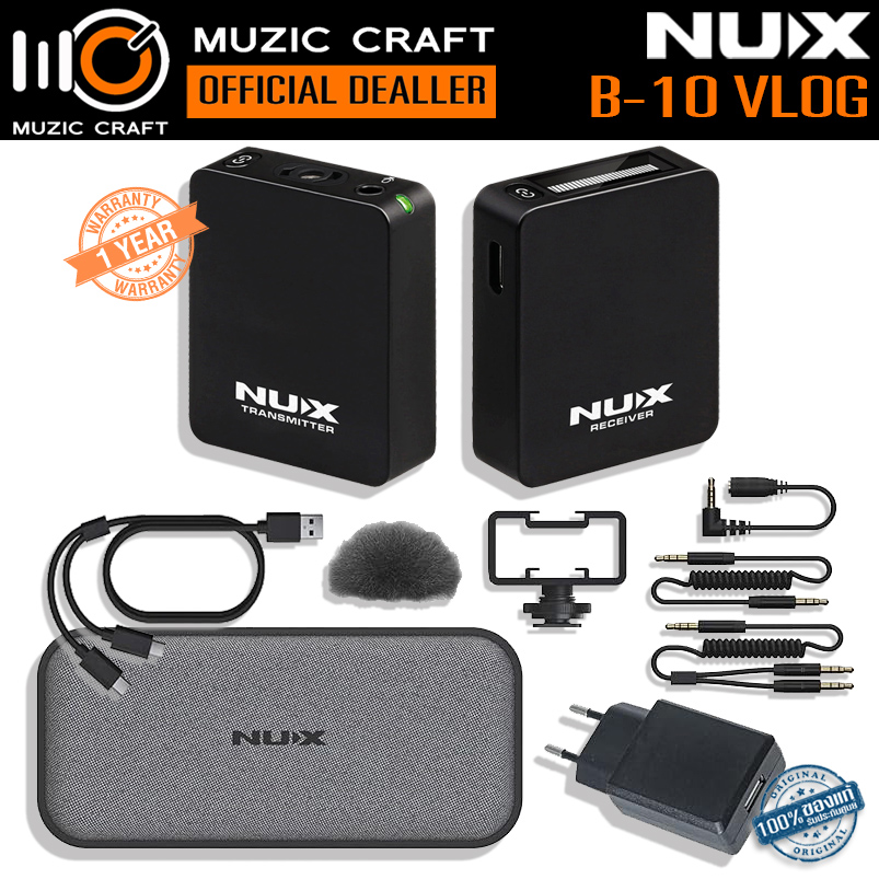 NUX B-10 Vlog *ของแท้รับประกัน 1ปี* Wireless Microphone System ไมค์ไร้สาย