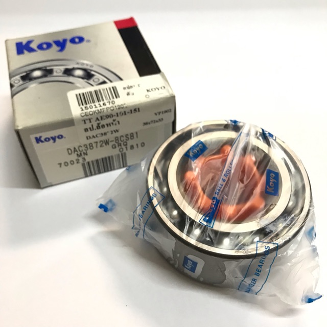 (ประกัน 1 เดือน) ลูกปืนล้อหน้า TOYOTA AE90-AE101, AE100 16V. ปี 1991-1995 โตโยต้า (DAC3872W-8CS81) KOYO ขนาด 38x72x30
