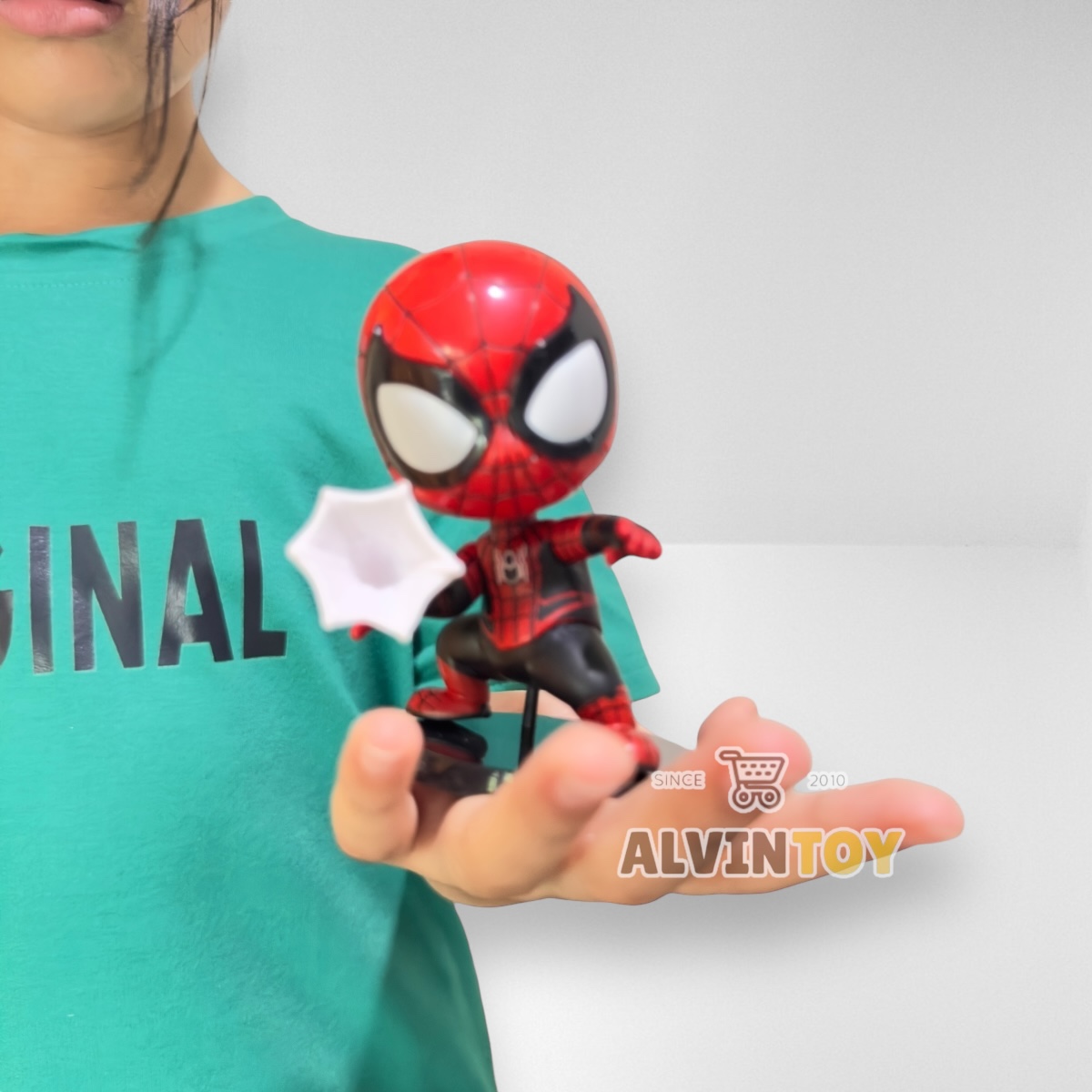 ชุดโมเดลสไปเดอร์แมน หัวสปริง ชุด 6 ตัว Spider Man Sense Cosbaby