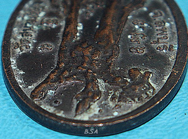 เหรียญเนื้อทองแดงรมดำ หลวงพ่อตอตะเคียน วัดสนามไชย จ.ลพบุรี พ.ศ.๒๕๔๒