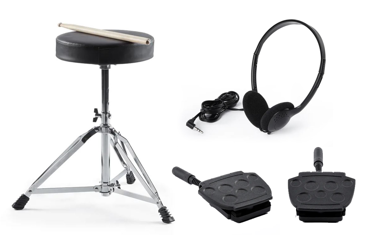 Alesis DEBUT KIT *ของแท้รับประกันศูนย์* กลองไฟฟ้าหนังมุ้ง, เสียงกลอง 10 ชุด/120 เสียง, ฟรีเก้าอี้กลอง,ไม้กลอง,หูฟัง, Pedal 2 อัน