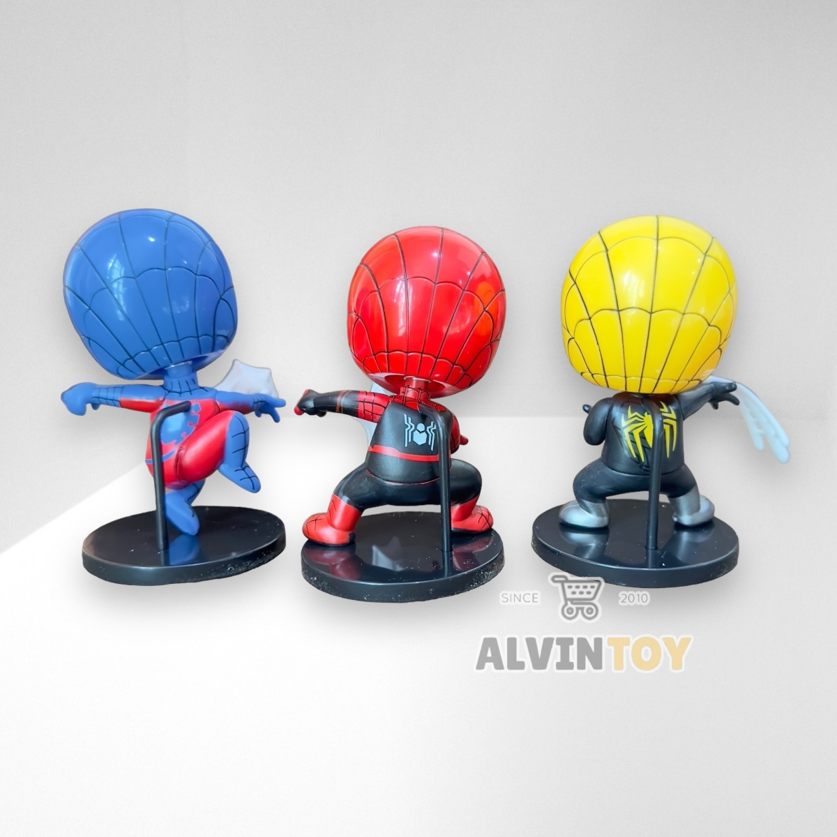 ชุดโมเดลสไปเดอร์แมน หัวสปริง ชุด 6 ตัว Spider Man Sense Cosbaby