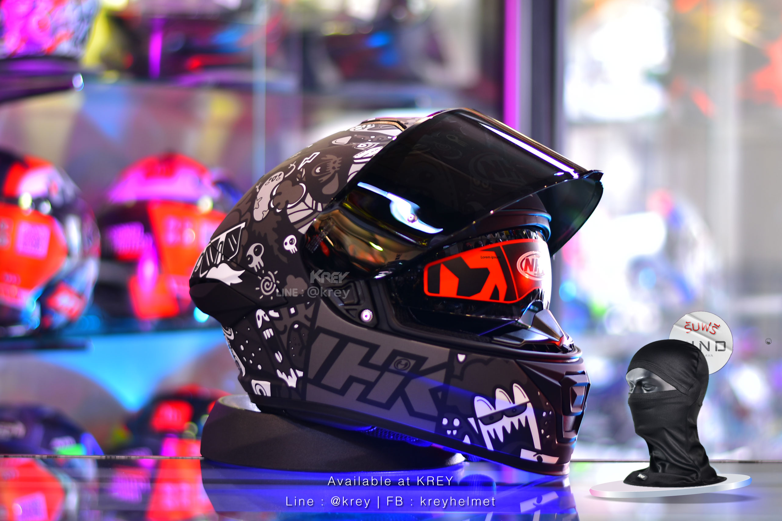 NHK model K5R DOODLES BLACK DOFF MATT