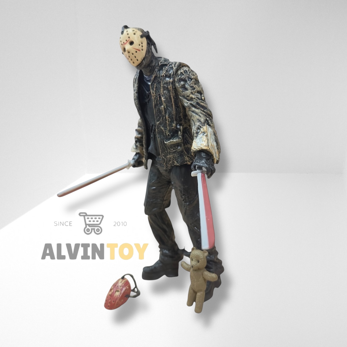 Action Figure Jason Voorhees - เจสัน พร้อมอุปกรณ์ อาวุธ หน้ากาก ขนาดความสูง 20 ซม.