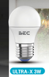 หลอดปิงปอง LED 3W Warm Ultra-X BEC