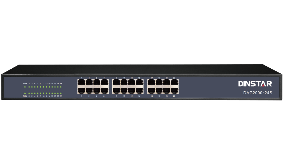 Dinstar DAG2000-24S อุปกรณ์แปลงสัญญาณโทรศัพท์ Analog เป็นระบบ IP แบบ 24 สายใน (Extension)
