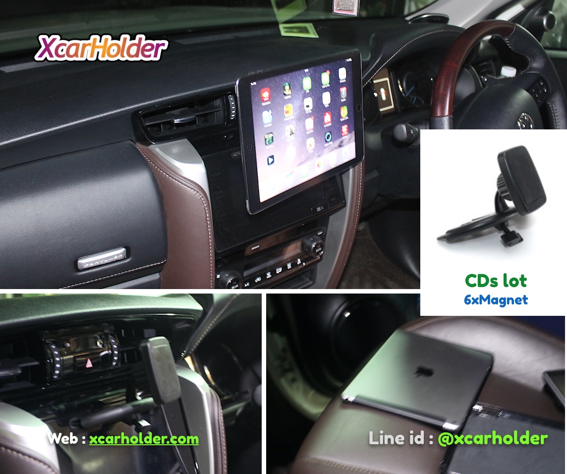 6xMagnetic CDslot | 6xแม่เหล็ก ที่วางมือถือแท็บเล็ตในรถเสียบช่องซีดี