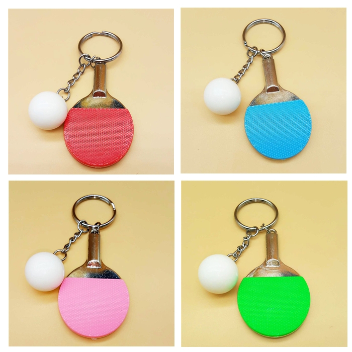 พวงกุญแจปิงปอง แพ็คถุงแก้ว ติดโบว์พร้อมป้ายชื่อ