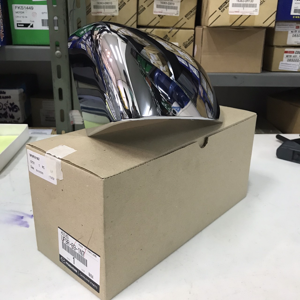 แท้ศูนย์ ฝาครอบกระจกมองข้าง LH ชุบ มีไฟเลี้ยว MAZDA รุ่น: BT-50 PRO /UF9R691N7