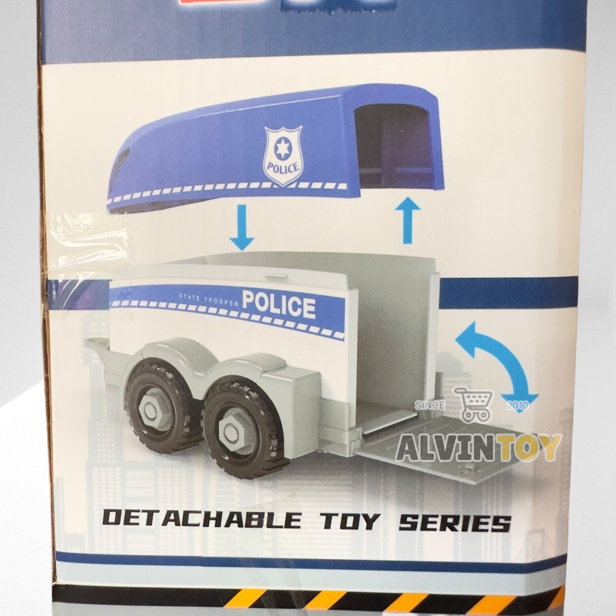ของเล่น รถตำรวจ รถบรรทุกสัตว์ คันใหญ่ พร้อมกล่อง ผลิตจากพลาสติกคุณภาพดี สินค้าได้รับมาตรฐาน มอก