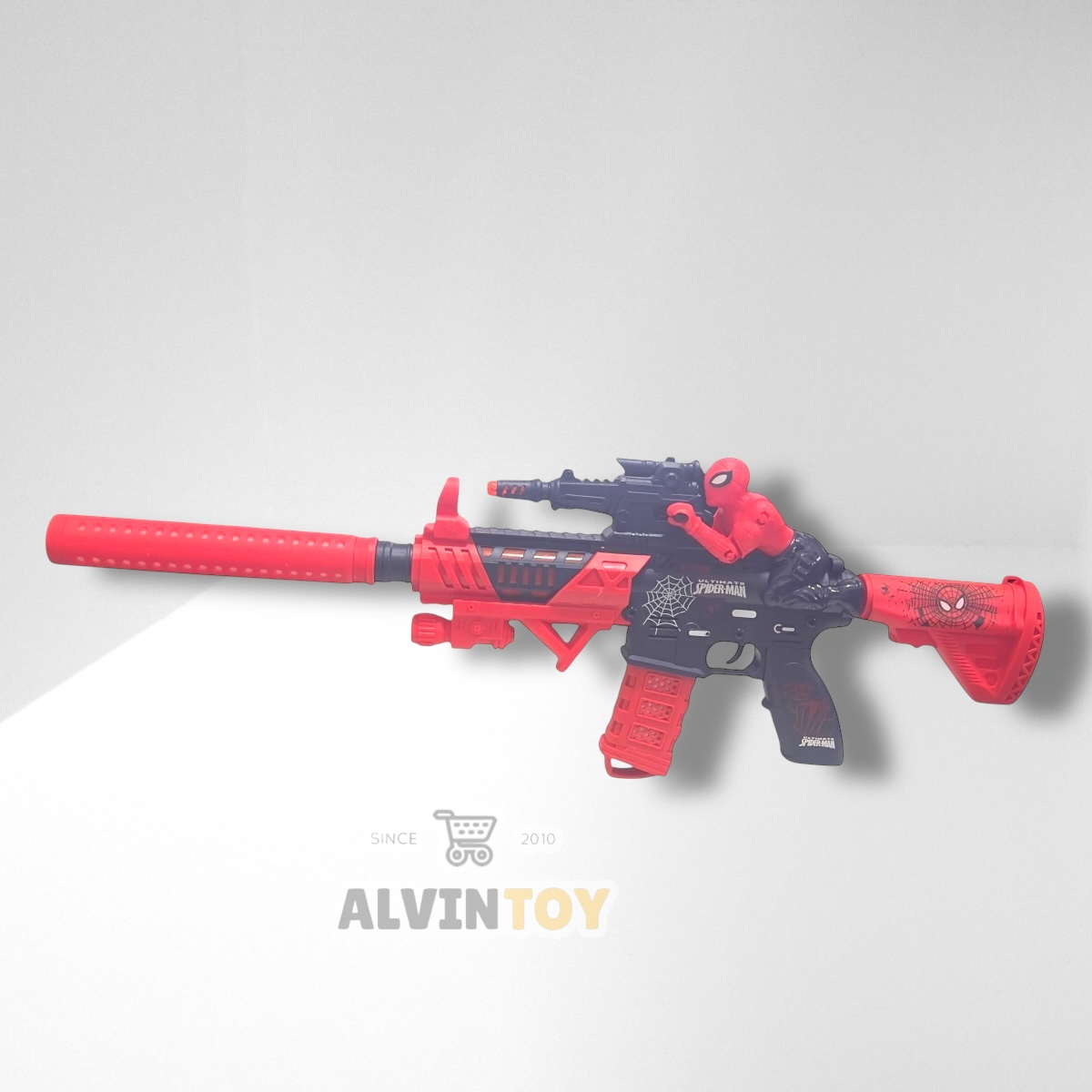 ปืน ของเล่นปืนสไปเดอร์แมน มีเสียง มีไฟ สำเนา