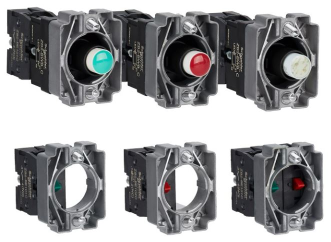 Schneider XB2B Metal Pushbutton : Body Assemblies With Contact Block