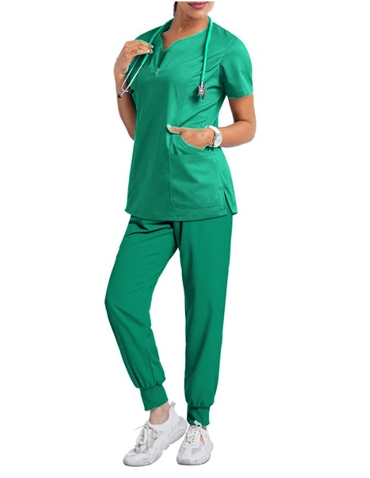 ชุดหมอผ่าตัดทันตแพทย์ ชุดพยาบาลโรงพยาบาลซักง่ายแห้งเร็ว ชุดทำงานคลินิก