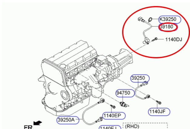 เซนเซอร์ crankshaft (Sensor - crankshaft) KIA JUMBO K2900