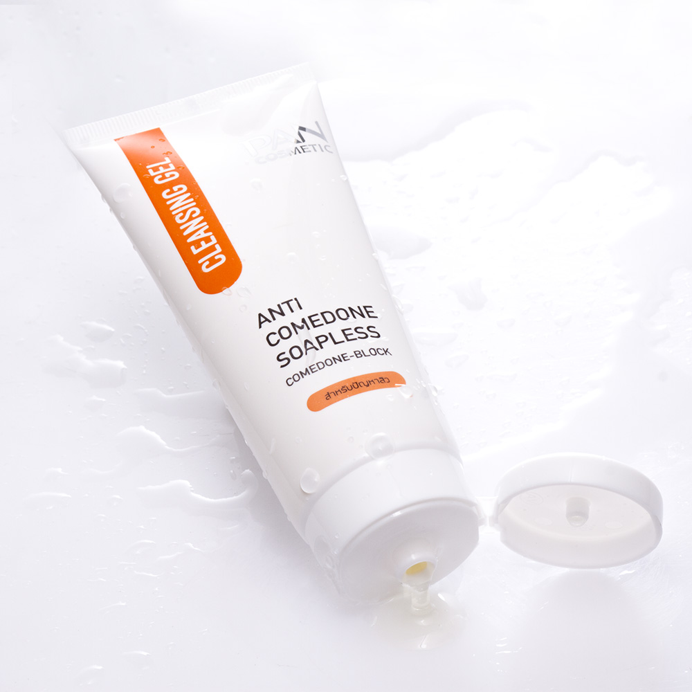 Pan Anti Comedone Soapless Cleansing Gel 100g.เจลล้างหน้าสำหรับผู้มีสิว