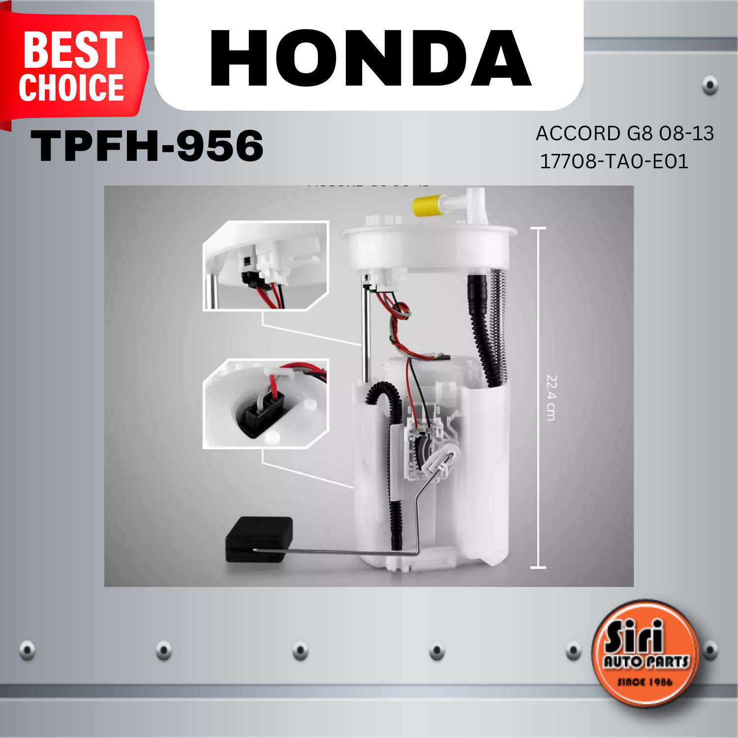 ปั๊มติ๊ก TPFH-956 พร้อมลูกลอย ครบชุด HONDA ACCORD G8 08-13 - TOP PERFORMANCE JAPAN - 17708-TA0-E01