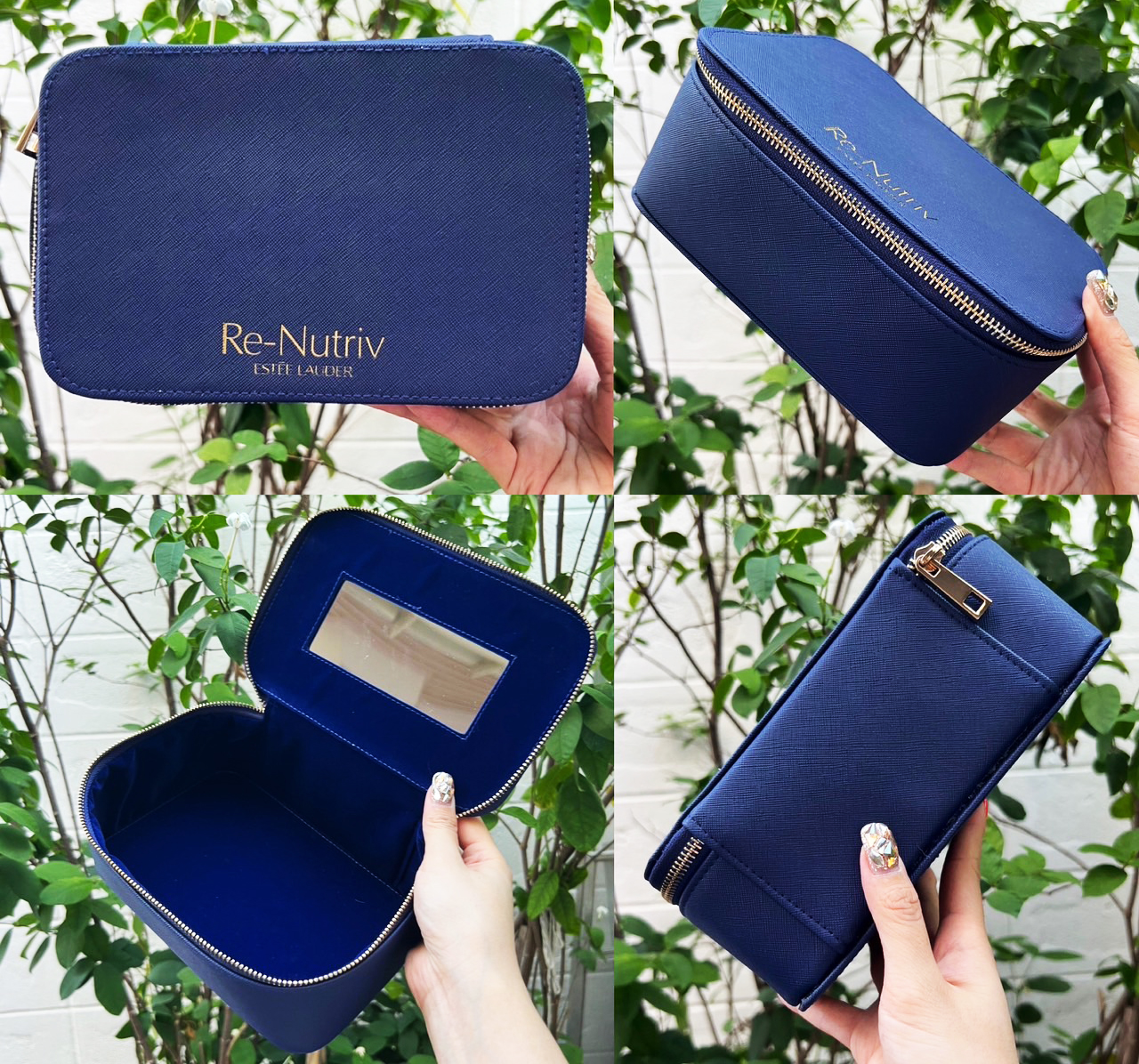 Estee Lauder RE-NUTRIV Bag สีน้ำเงิน