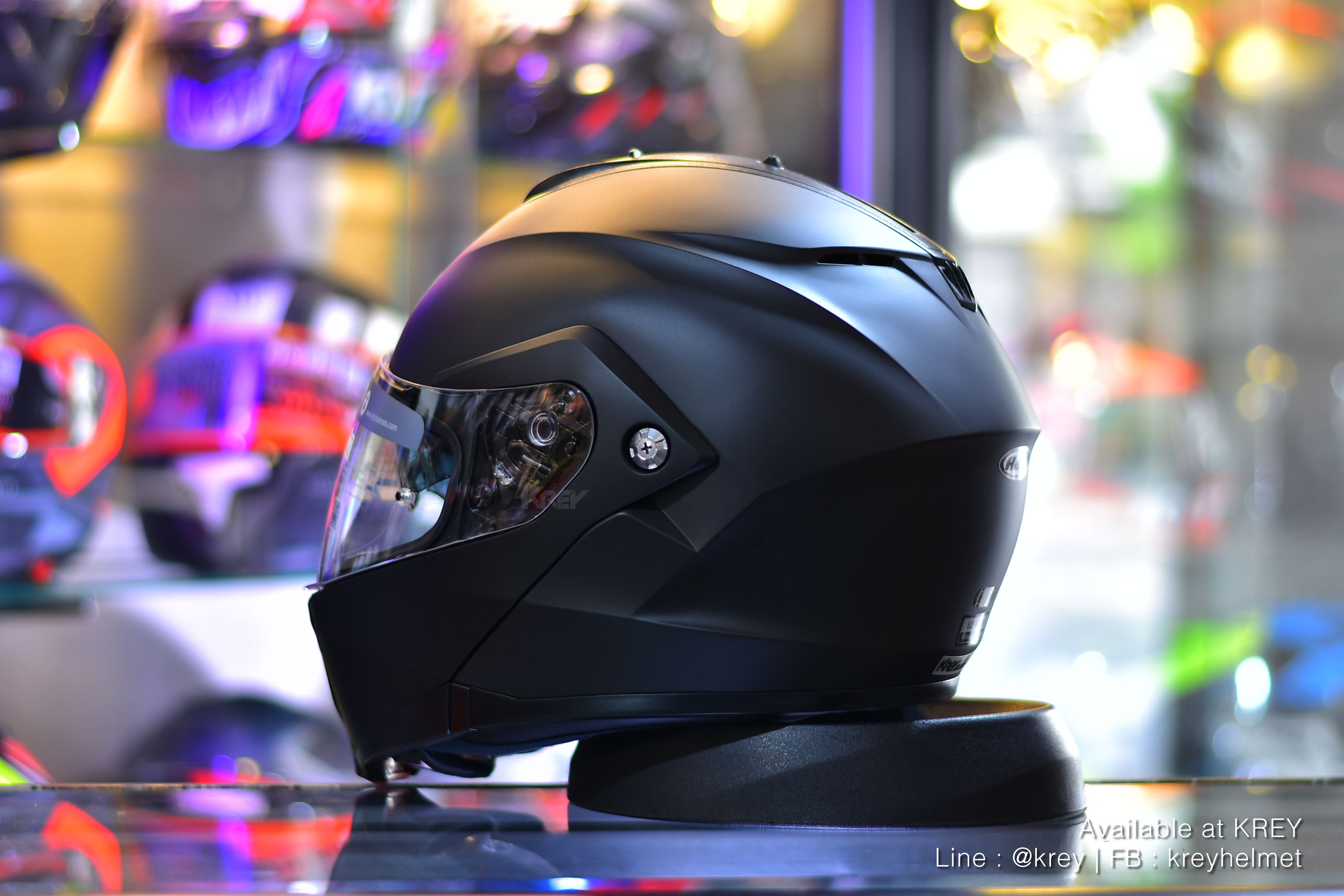 HJC model C91N SOLID SEMI FLAT BLACK