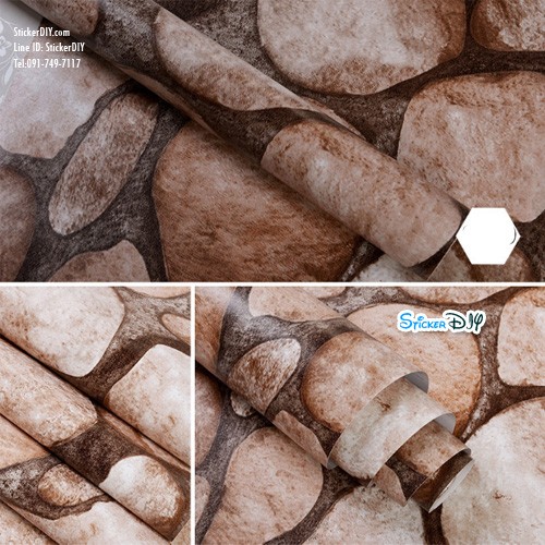 (หน้ากว้าง45cm.xยาว10m.)Wallpaper sticker วอลเปเปอร์แบบกาวในตัว 3D WS8179