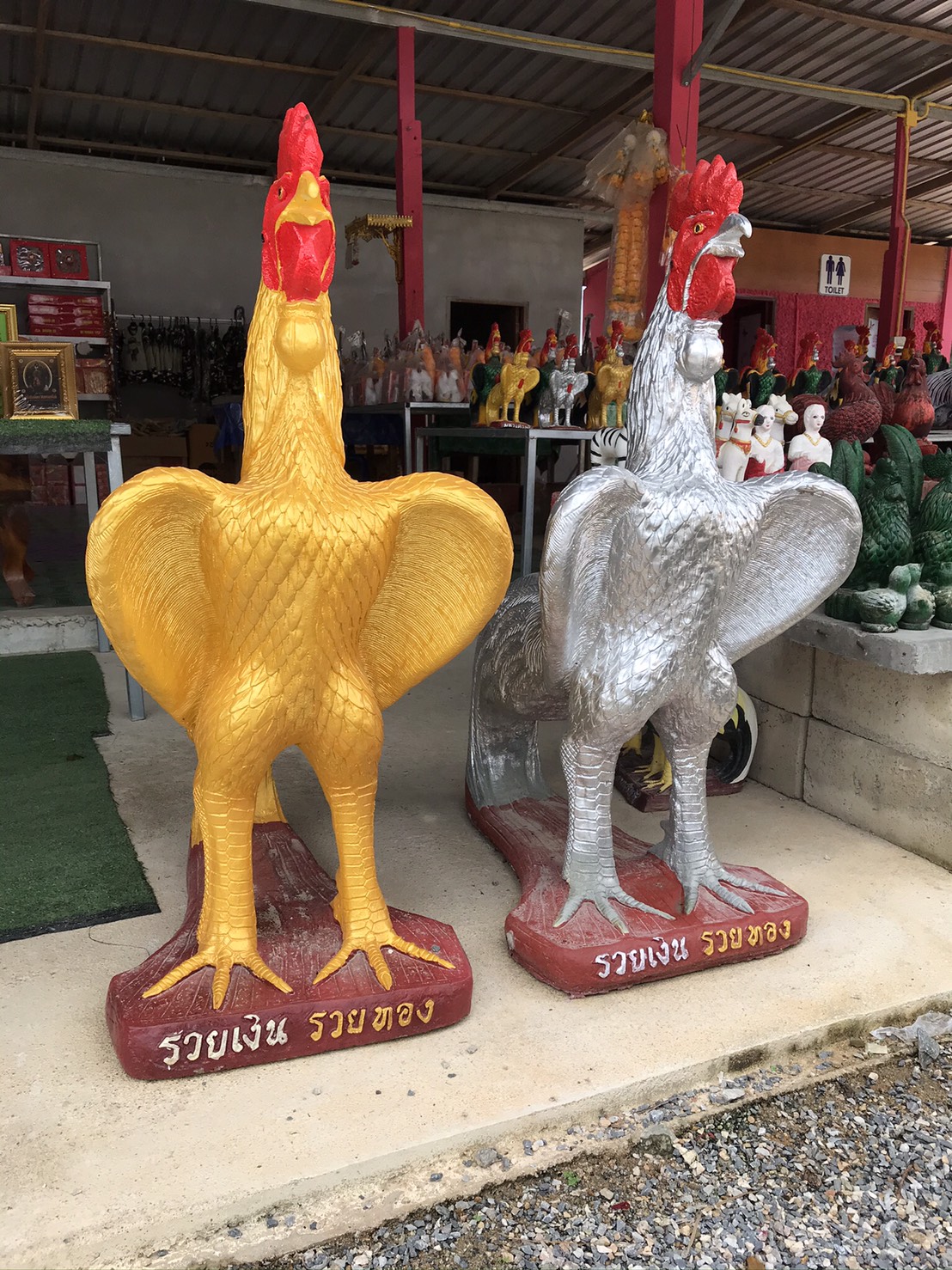 ไก่ปูนปั้น ขนาด 1เมตร