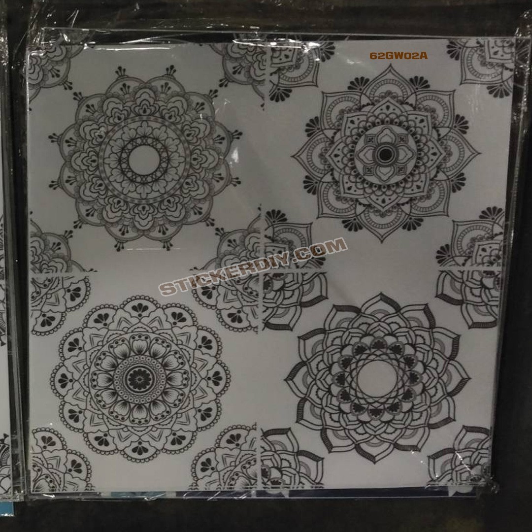 Wall Sticker สติ๊กเกอร์กระเบื้องโบราณ GW02A (กว้าง50cm.xสูง50cm.)