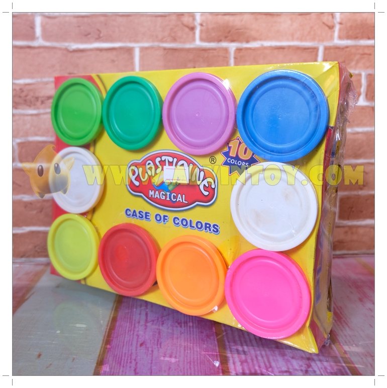 Colourful Mud Bottle - แป้งโดว์เปล่า 10 กระปุก