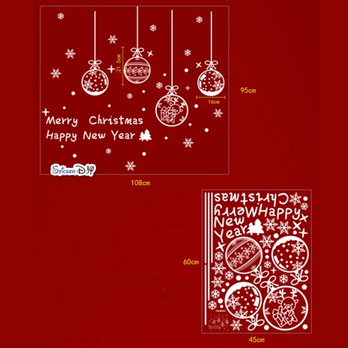 Transparent wall sticker สติ๊กเกอร์ติดผนัง โมบาย Teddy gift (กว้าง110cm.xสูง68cm.)