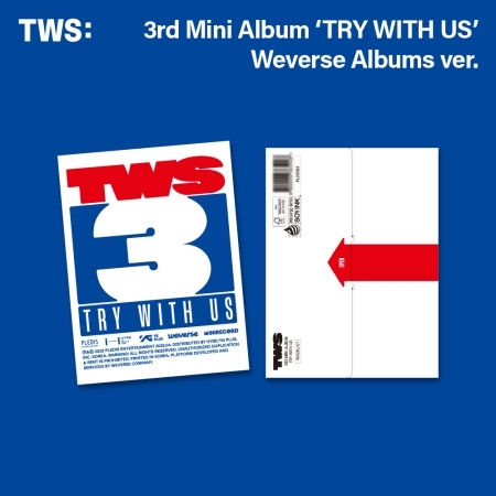 ( Pre-Order ) TWS 3rd Mini Album [TRY WITH US] Weverse ver * ไม่มี Poster พับในกล่อง * วางจำหน่าย 21 / 4 / 2025
