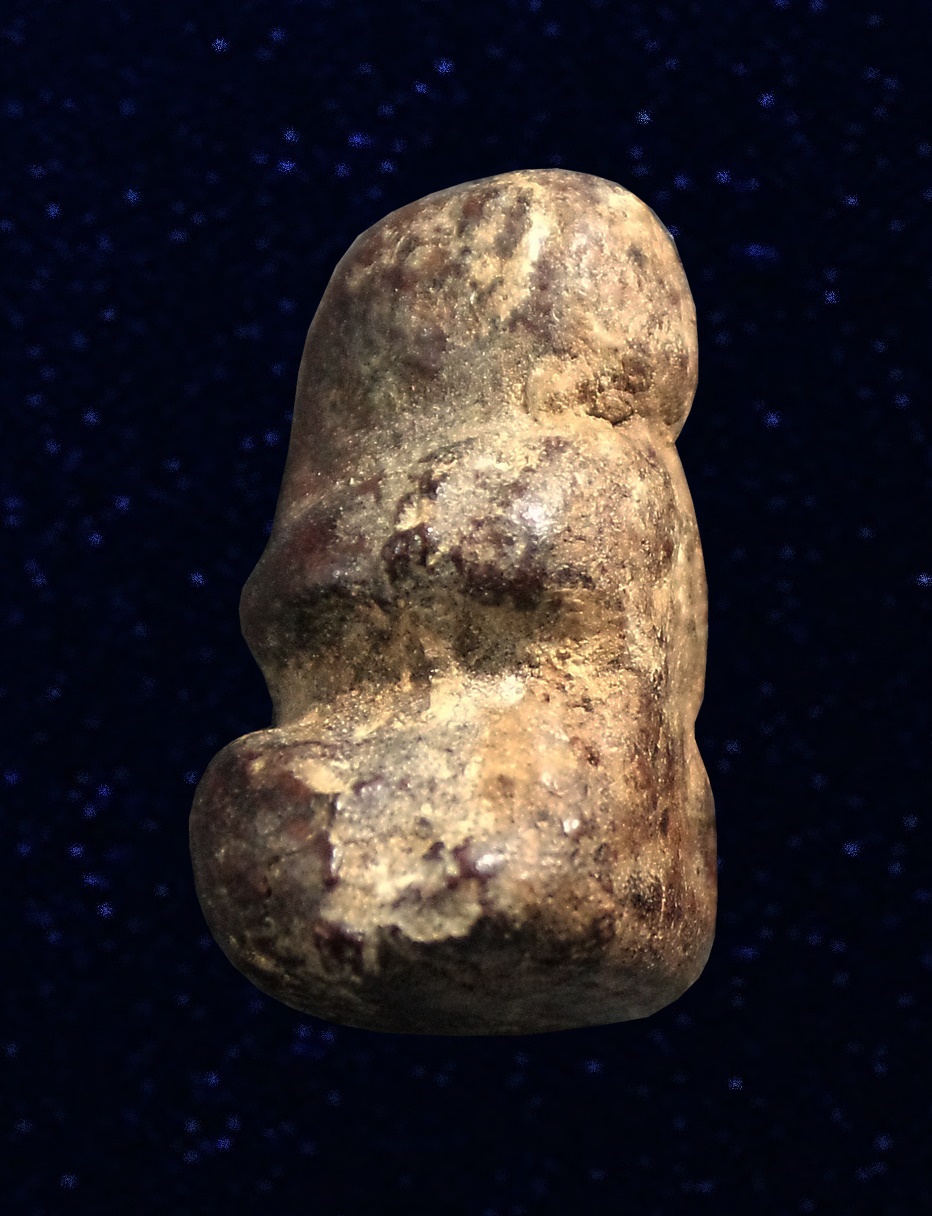 พระปิดตาหลวงพ่อทองสุข วัดสะพานสูง พิมพ์ชะลูดเล็ก แจกแม่ครัว เนื้อผงชุบรัก