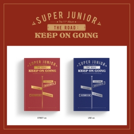 ( Pre-Order ) SUPER JUNIOR 11th album The Road: Keep on Going ( random cover ) + Poster วางจำหน่าย 13 / 7 / 2022