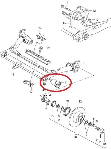 บู๊ชคานล้อหลัง VW PASSAT / 8D0501541D
