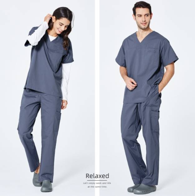 ชุดสครับ ชุดหมอผ่าตัด ชุดพยาบาลห้องผ่าตัด เอวยางยืด ระดับพรีเมี่ยม