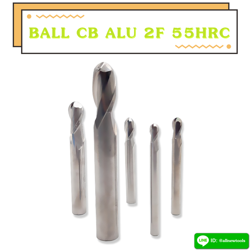 BALL CARBIDE ALU 2F 55HRC