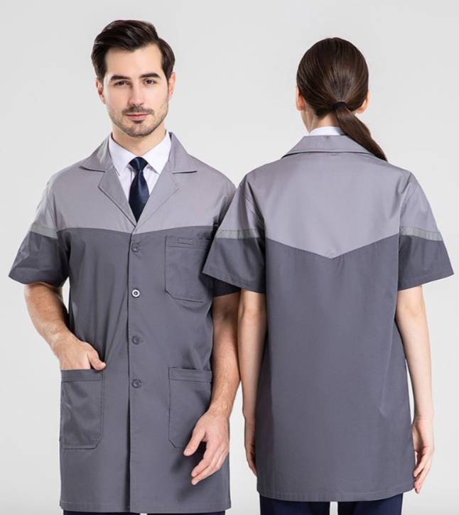 เสื้อคลุมช่าง เสื้อคลุมช่างกันฝุ่่น เสื้อช่างแขนสั้น ยูนิฟอร์มช่าง