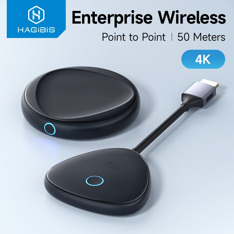 Hagibis WD1402 4K HDMI Wireless HD Transmitter and Receiver Kit, 2.4/5GHz Wireless HDMI Extender Kits to Monitor