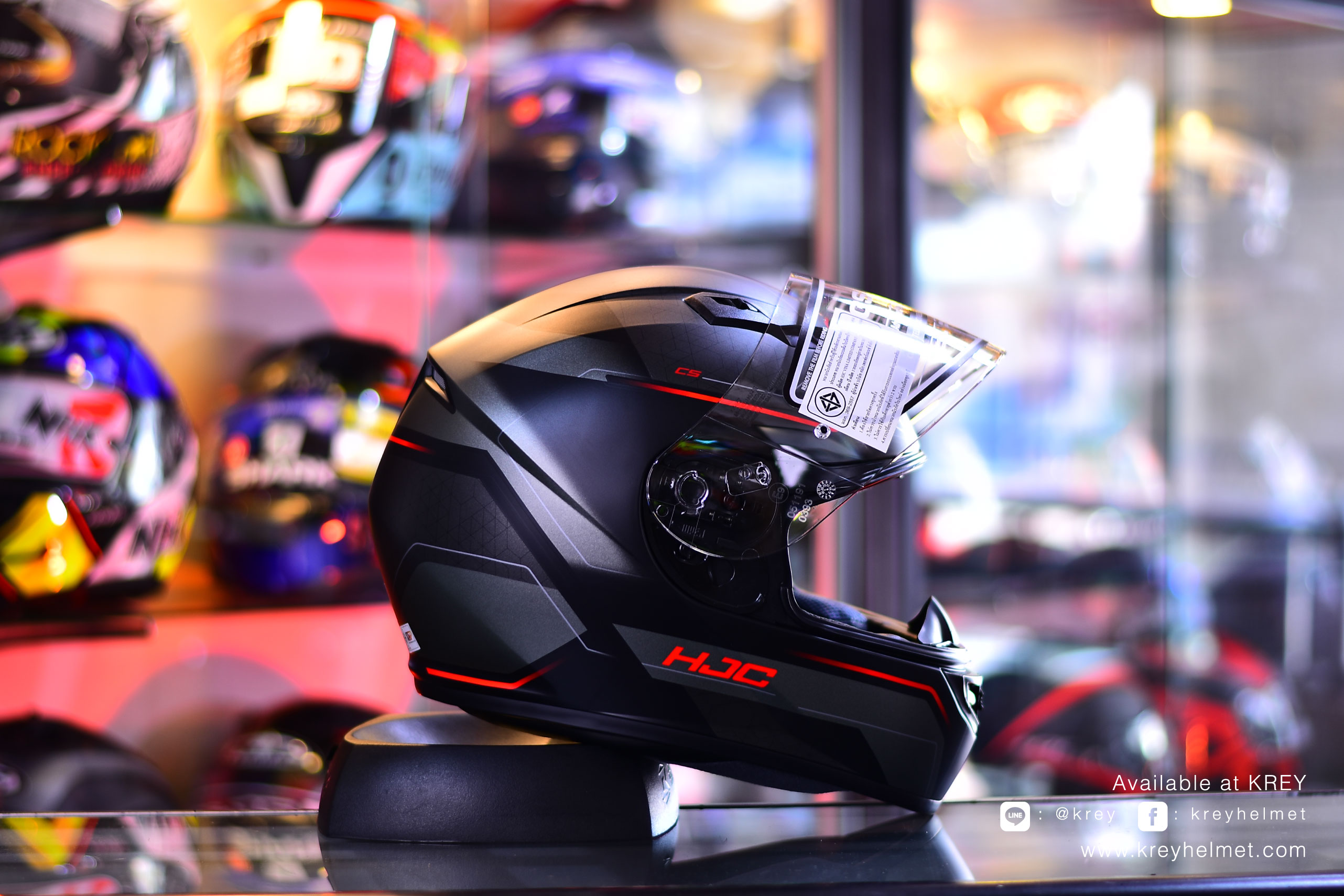 HJC model CS-15 INNO MATT Black Red