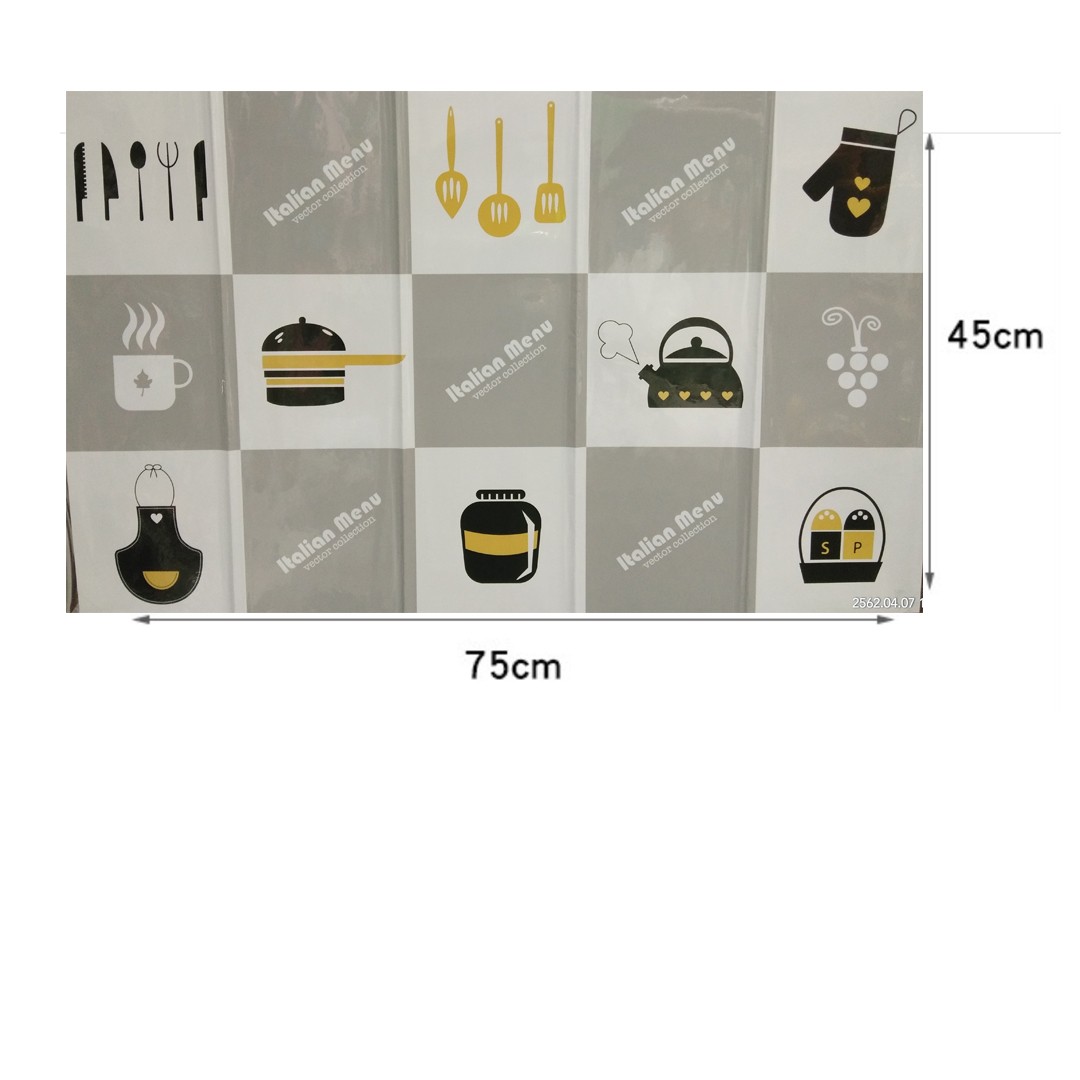 Aluminium Foil Sticker สติ๊กเกอร์อลูมิเนียม CAFE JMY510(กว้าง75cm.xสูง45cm.)