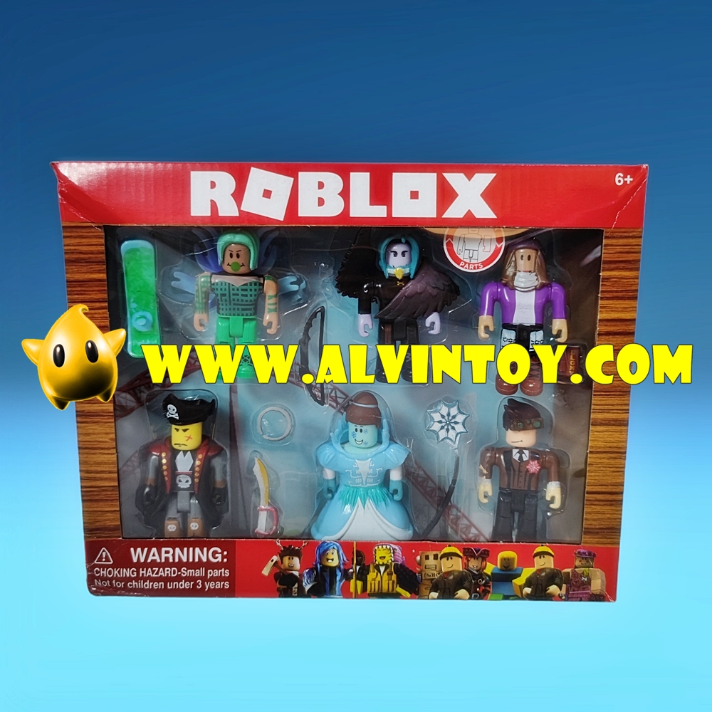 โมเดล ของเล่น Roblox ชุด 6 ตัว พร้อมอุปกรณ์ตกแต่ง