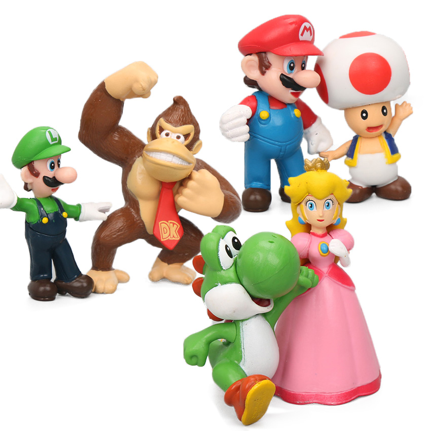 Figure Super Mario 6 ตัว
