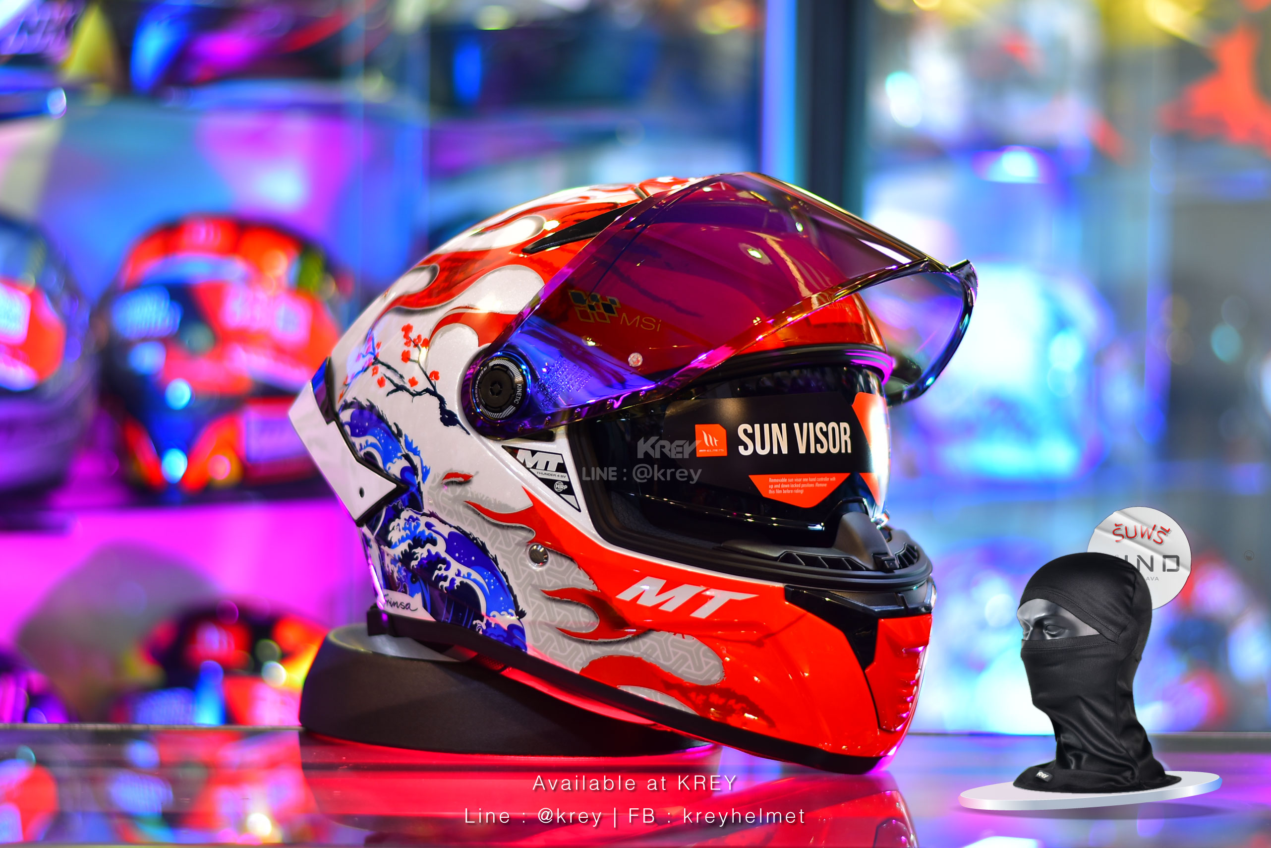 MT model THUNDER 4 SV YAMANAKA JAPAN GLASS WHITE RED