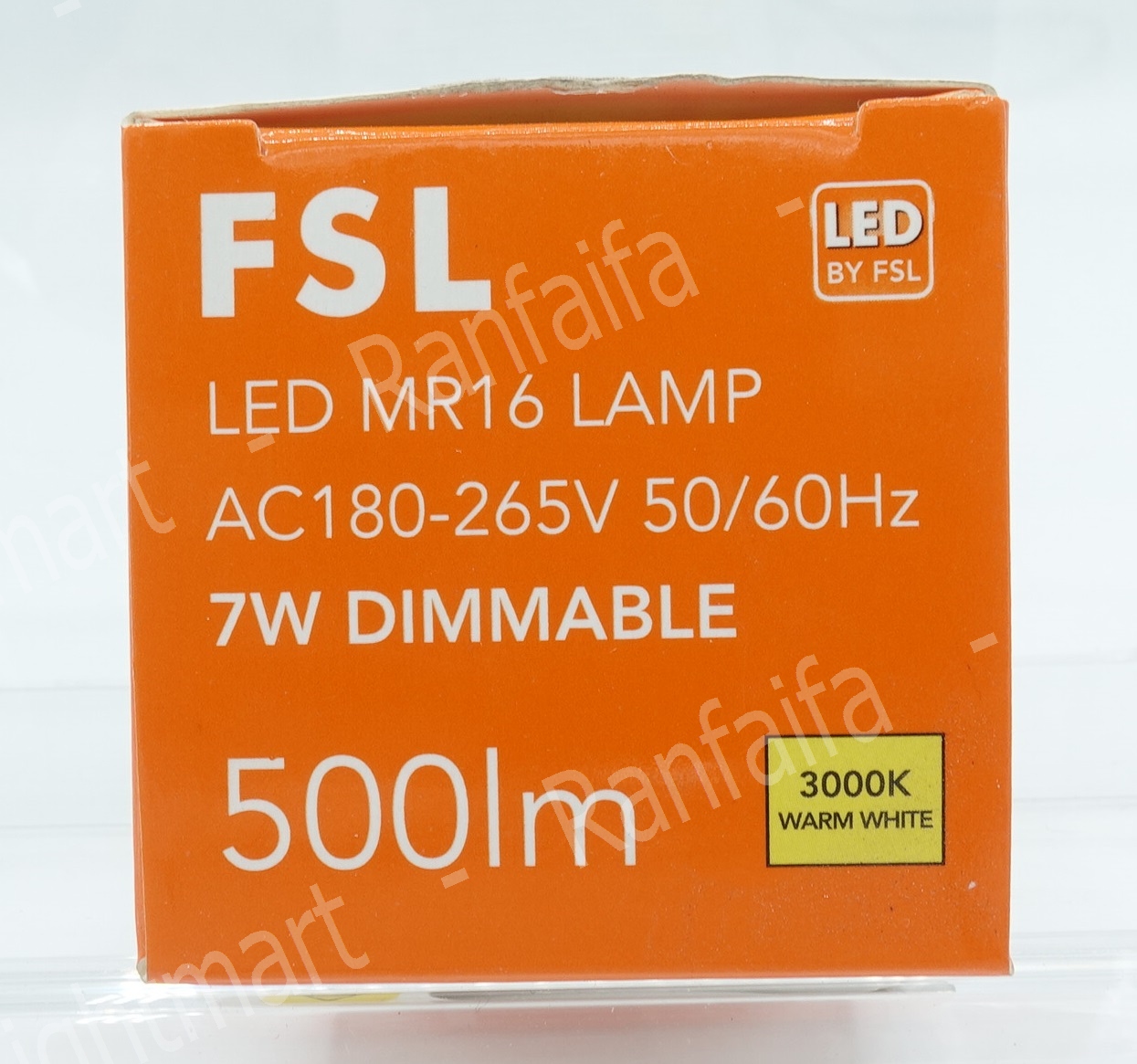 LED MR16 Dim 220V 7W WARM FSL (หรี่ไฟได้)
