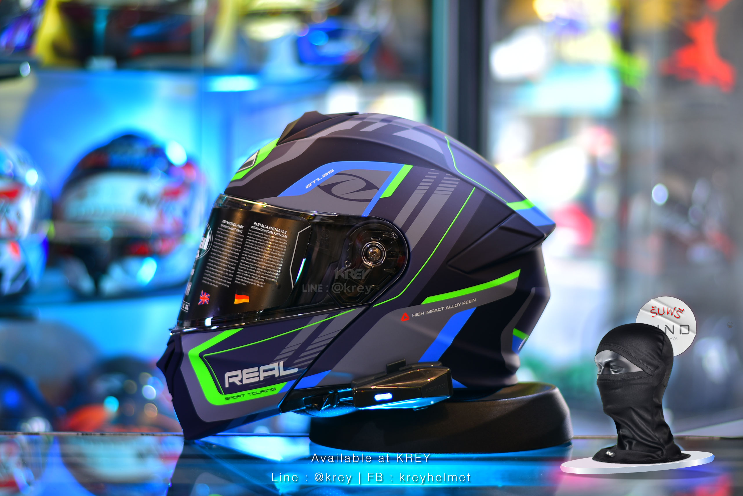 Real model Atlas Stratus Matt Dark Blue Green
